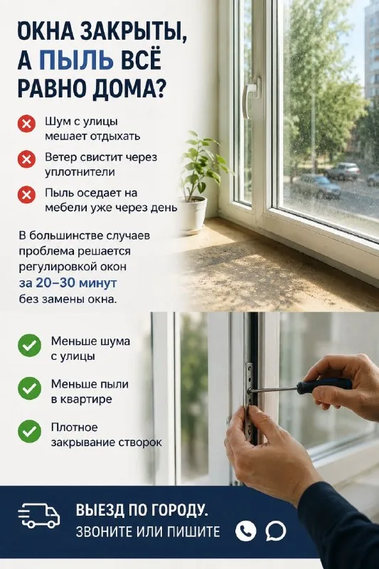 Регулировка окон