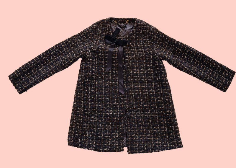 Лёгкое твидовое пальто 6-7 лет