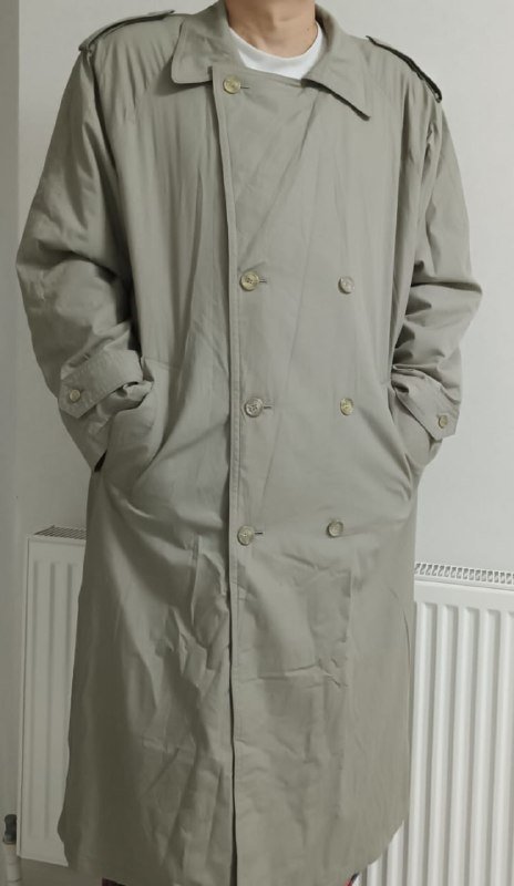 Мужской серый плащ 50-52, хлопок