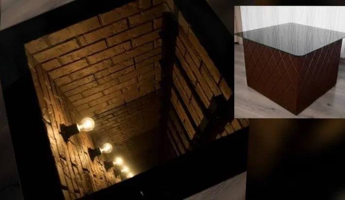 бесконечный стол с подсветкой