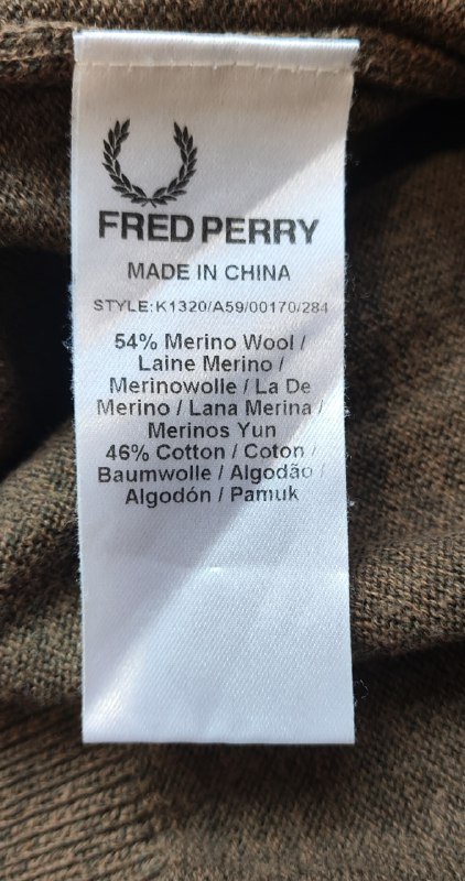 Джемпер Fred Perry из шерсти мериноса и хлопка 5
