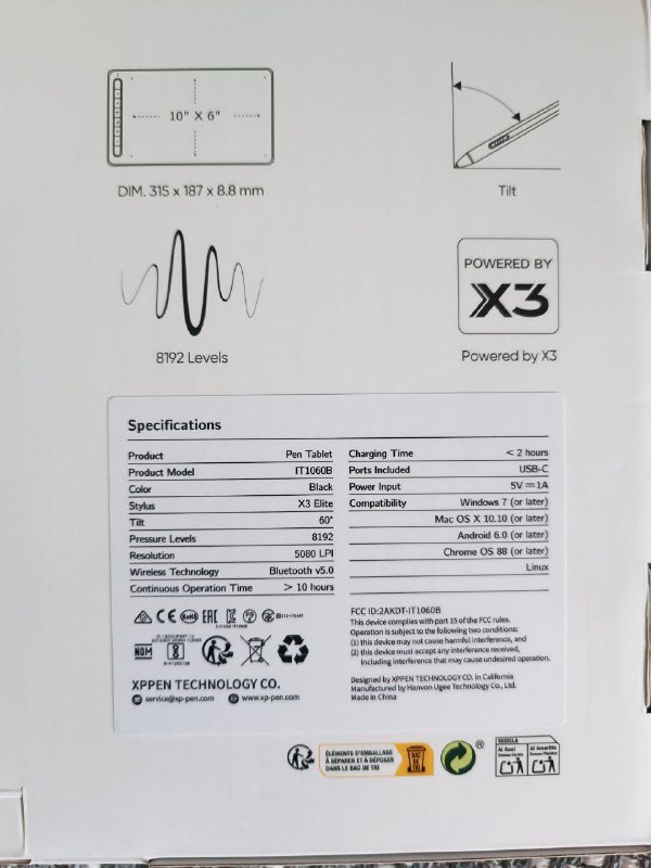 Графический планшет XP-Pen Deco LW 2