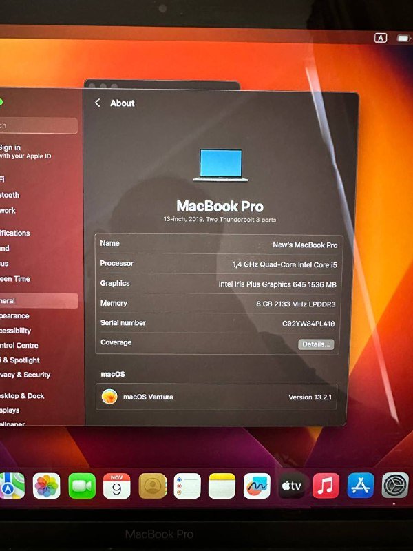 MacBook Pro 13 2019 2 Thunderbolt 3 порта 3