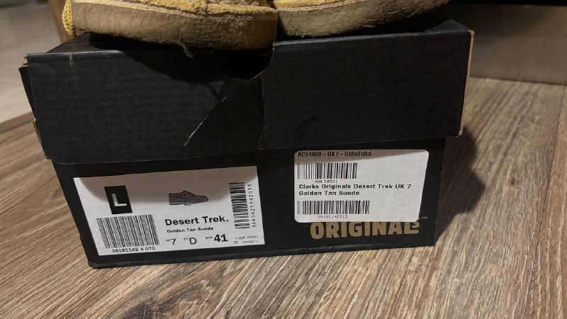 Ботинки Clarks Desert Trek Golden Tan Suede 7UK 3