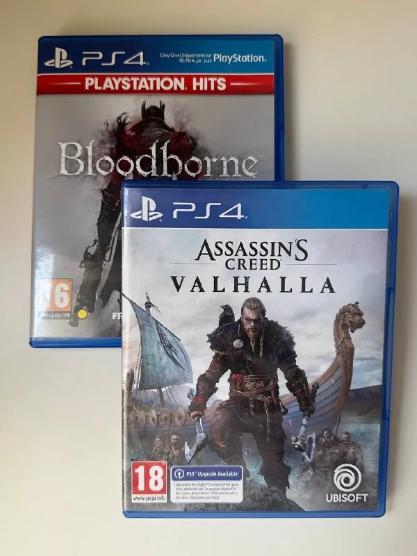 Диски для PS4 Bloodborne, Assassin's Creed Valhalla