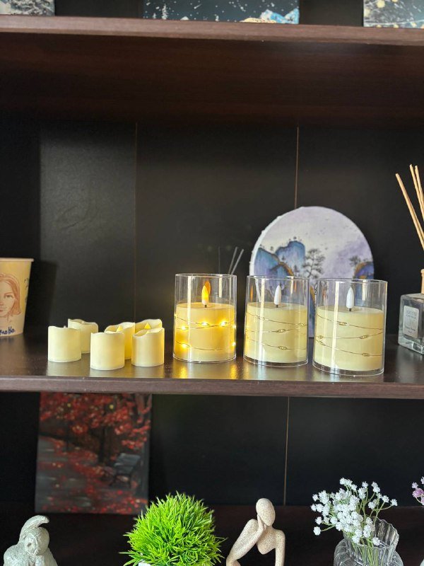 Сет свечей на батарейках маленькие и большие