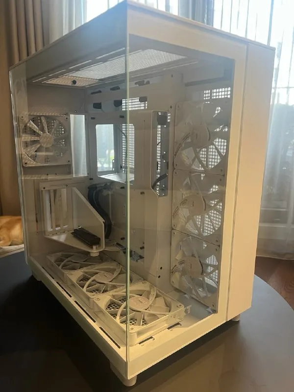 Корпус NZXT H9 Flow 2024 белый с вентиляторами и стойкой 1