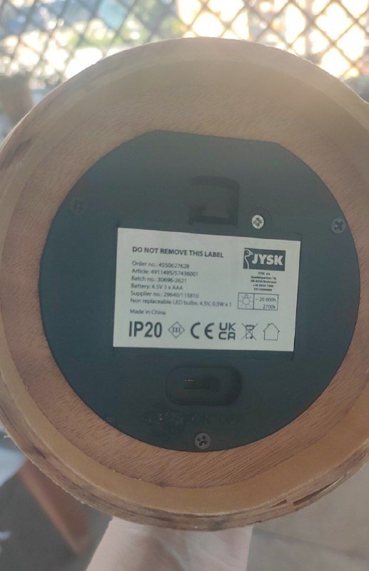 Светильник на батарейках Джуск 2