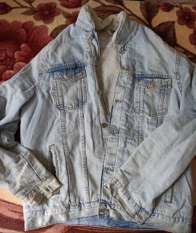 куртка Bershka женская джинсовая с мехом 2