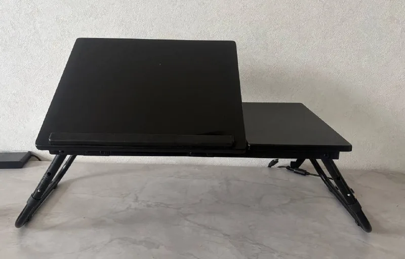 Wooden and black bed laptop tables 1