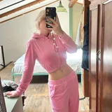Розовый велюровый костюмчик 3