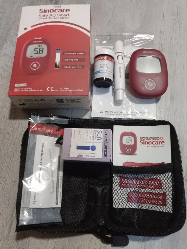 Глюкометр Sinocare Safe AQ Smart с ланцетами