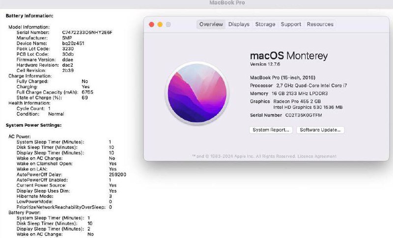 Ноутбук Apple MacBook Pro 15 2016 с новым аккумулятором 5