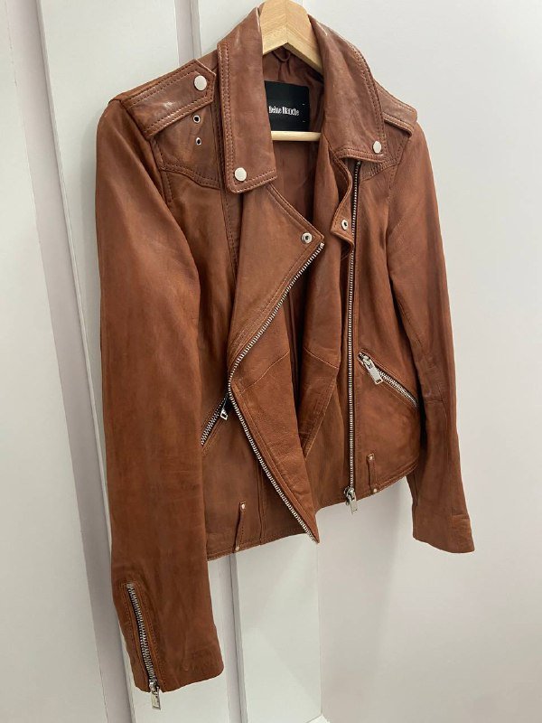 Куртка коричневая из натуральной кожи, размер 44 3