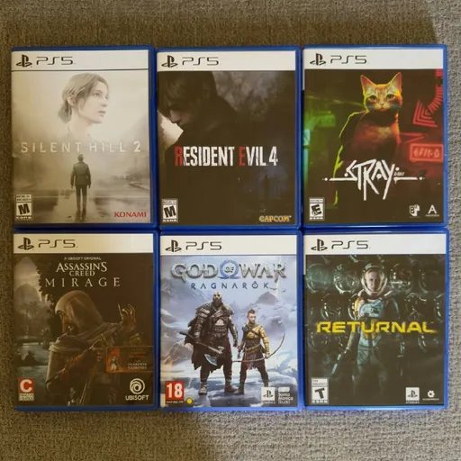 Игры для PS5, Silent Hill 2 Remake, Resident Evil 4, Stray, Assassin’s Creed Mirage, God of War Ragnarok, Returnal