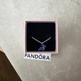Колье Pandora с синим цветком 2