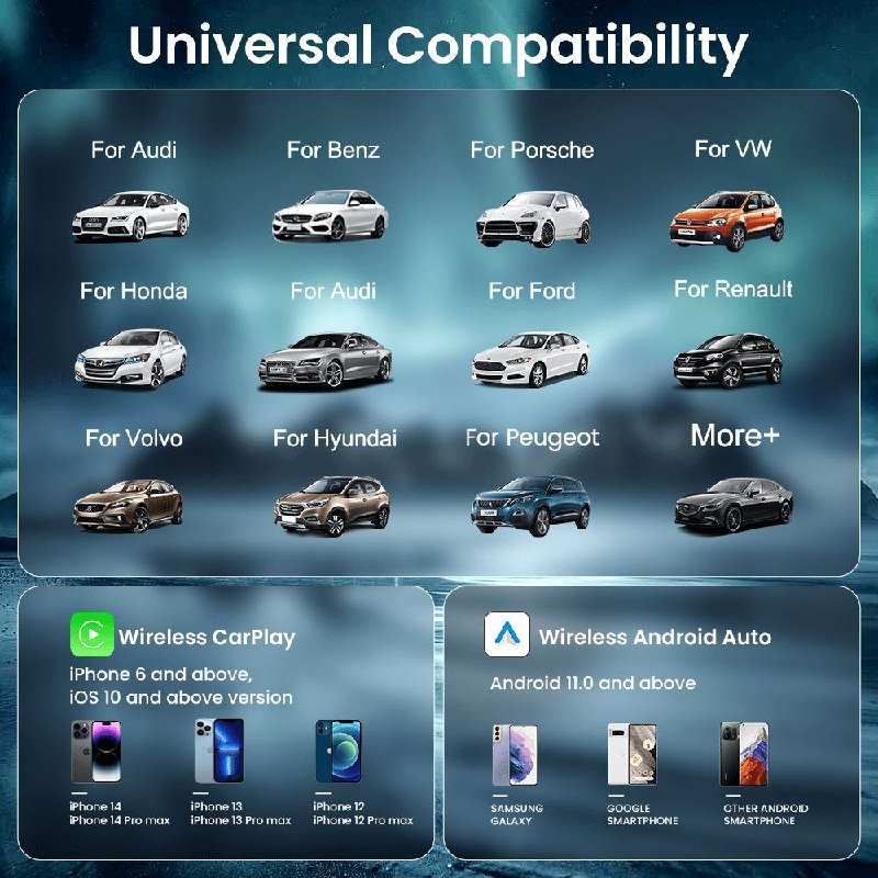 Беспроводной CarPlay Android Auto Carlinkit 5.0 5