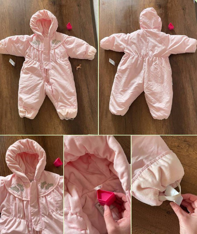 Розовый комбинезон для малыша до 1,5 лет