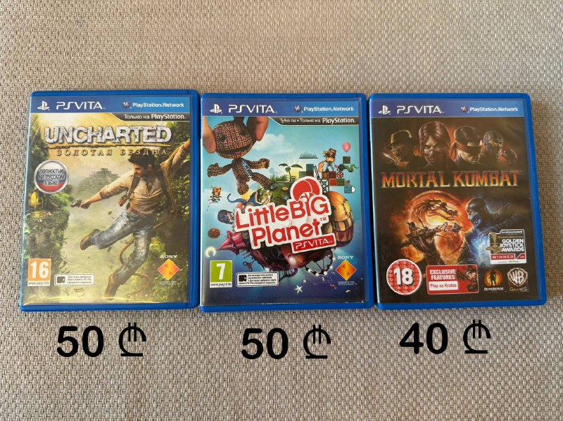 Игры Sony PlayStation VITA Uncharted, LittleBigPlanet, Mortal Kombat