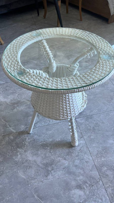 Столик балконный стеклянный