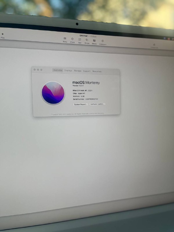 Mac 24 inch M1 2021, 8 GB 4