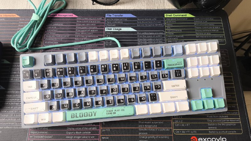 Клавиатура Bloody, мембранная клавиатура с русско-украинской раскладкой 4