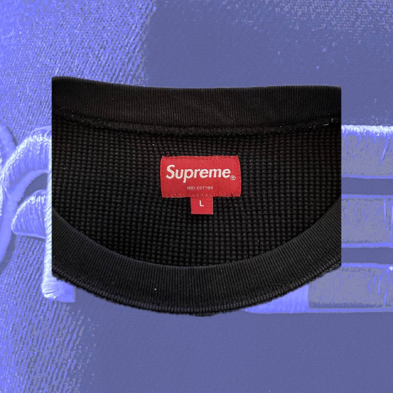 Supreme keyboard t-shirt, Panel Stripe Waffle Thermal Sweater, obey beanie 4