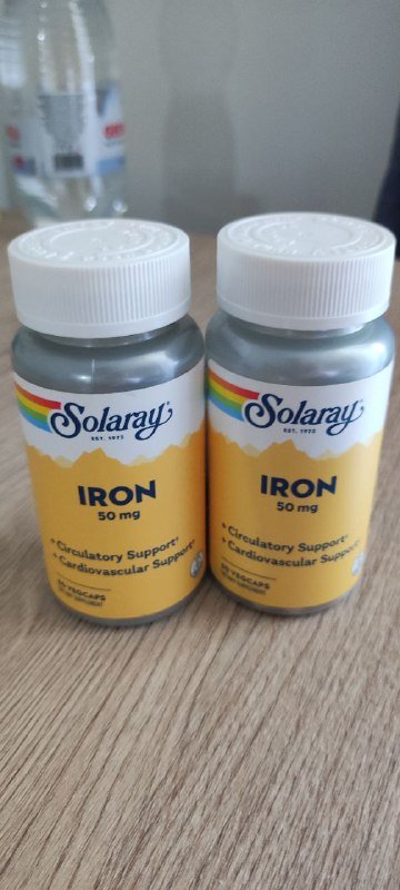 Витамины железа Solaray Iron 50 mg две банки