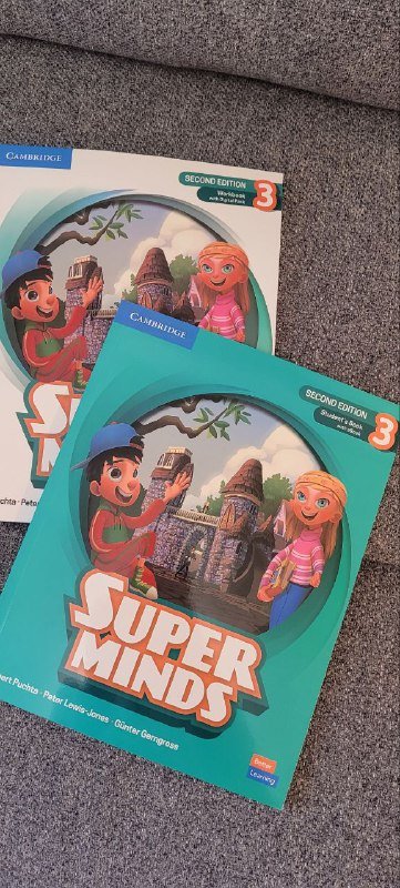 Учебник и рабочая тетрадь Super minds 3 с диском