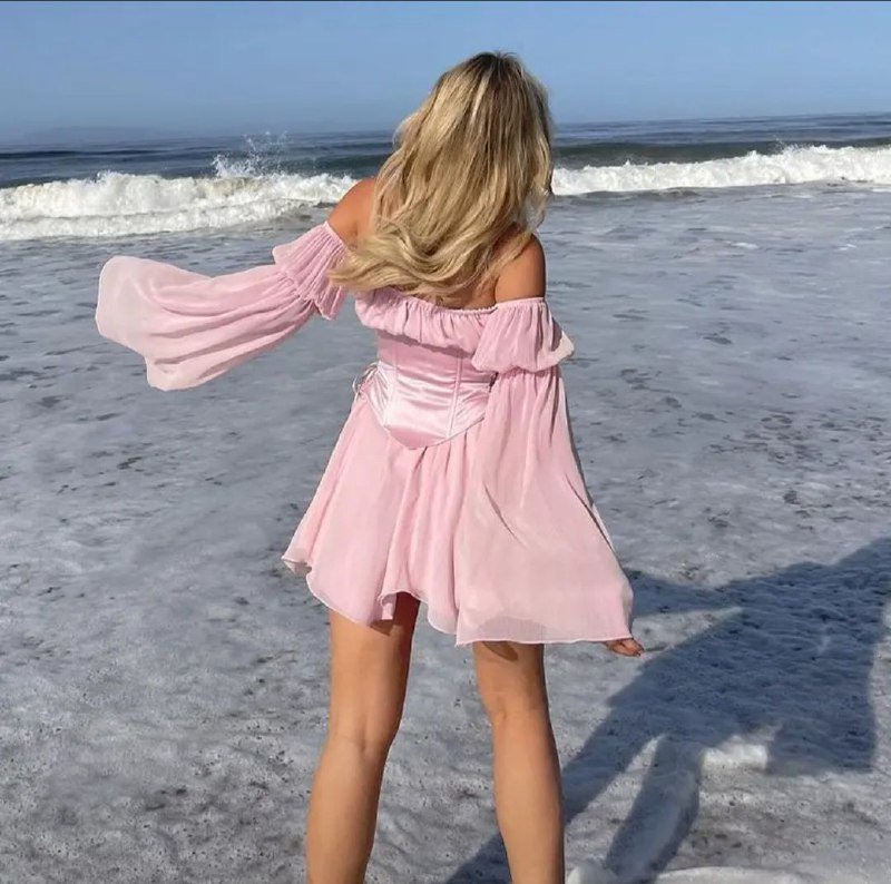 Топ, рубашка, платье, розовые и черные штаны 4