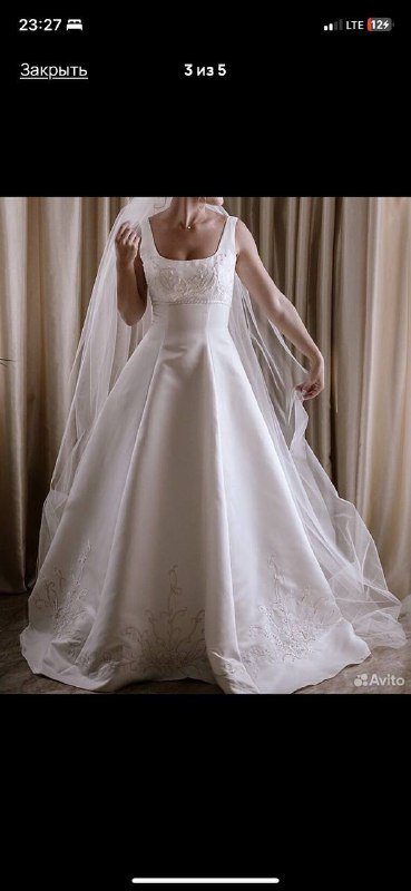 Свадебное платье А-силуэта премиум класс ручная работа