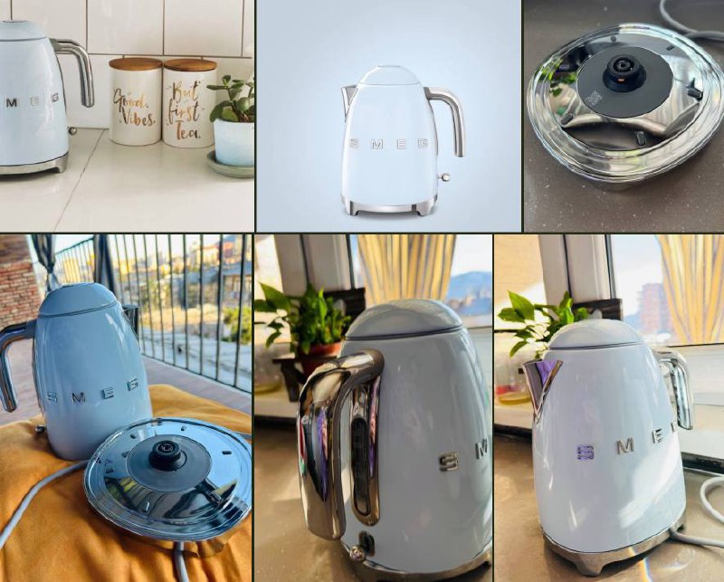 Чайник SMEG пастельно голубого цвета