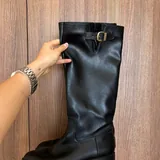 Черные высокие сапоги Zara 3