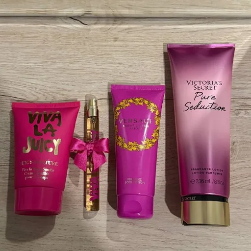 Victoria’s Secret Pure Seduction, Viva La Juicy Couture, Versace Bright Crystal