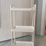 Пластиковая этажерка на колёсиках 2