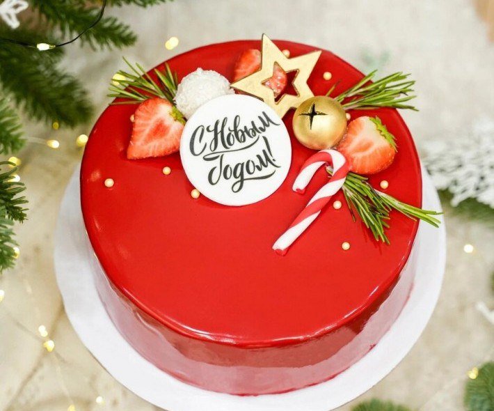 Новогодние торты с доставкой и уникальным дизайном 2
