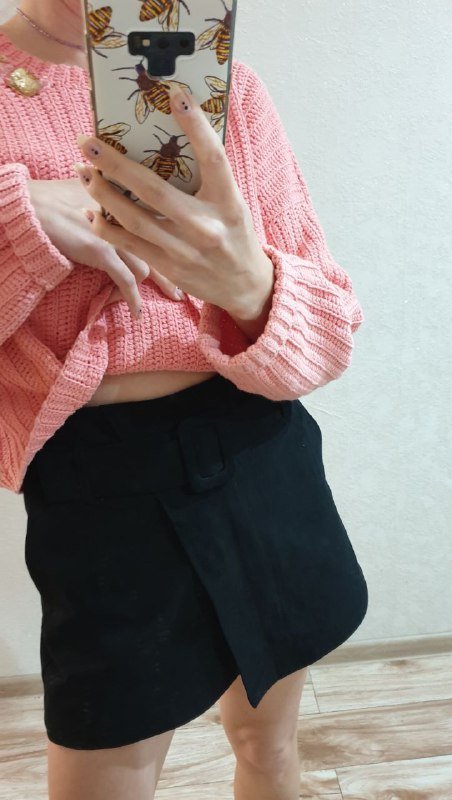 Свитер ручная работа, Юбка-шорты Zara 2