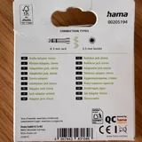 Стерео-аудиоадаптер Hama 3.5 мм → 6.3 мм 2