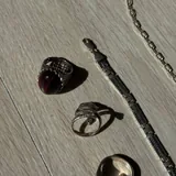 Серебряные кольца, браслет, цепи 2