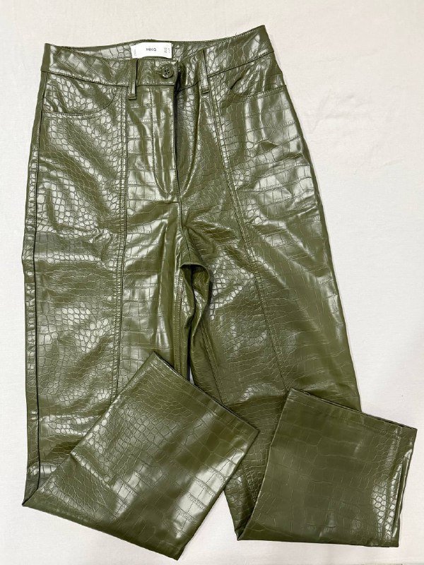 Брюки MANGO из искусственной кожи 2