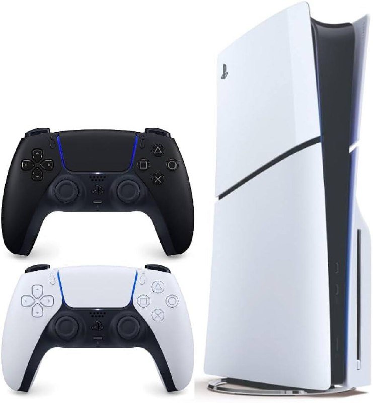 Sony PlayStation 5 PS5 Slim, 2 беспроводных контроллера DualSense