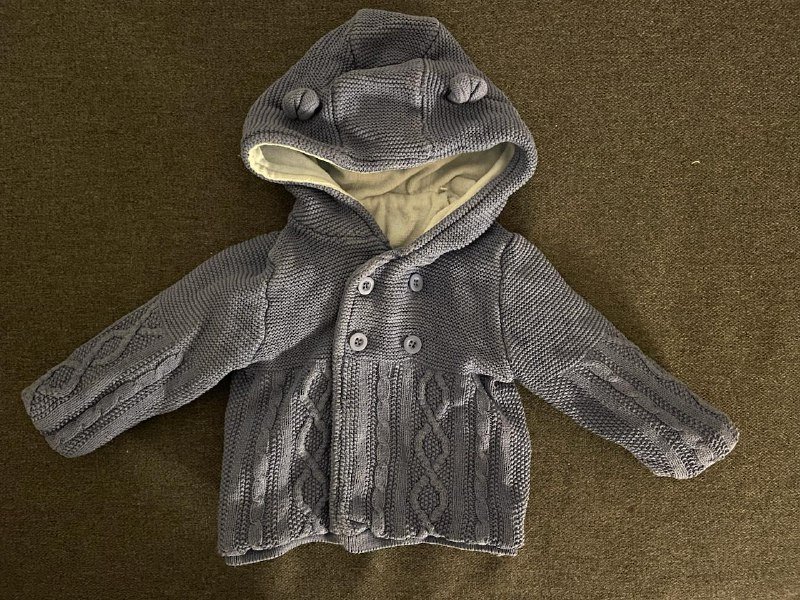 детская кофта с подкладкой mothercare 6-9 месяцев