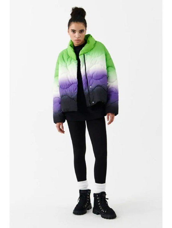 Куртка Befree, шапка салатового цвета 3