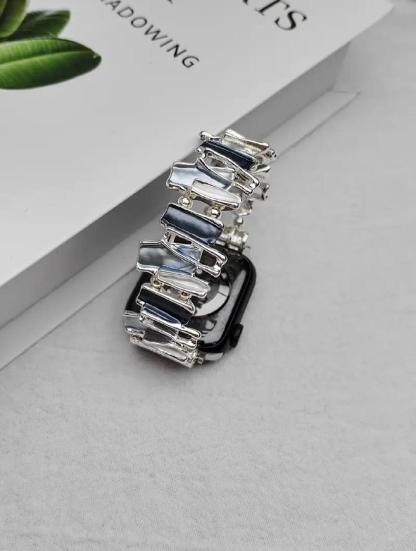 Браслет на Apple Watch серебристый 2