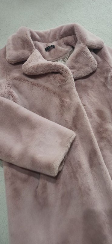 Шуба пыльно-розового цвета MONRO XS-M искусственный мех 3