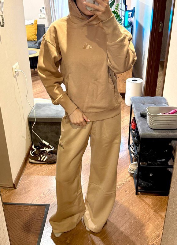 Женский костюм Adidas худи XS, штаны S 4