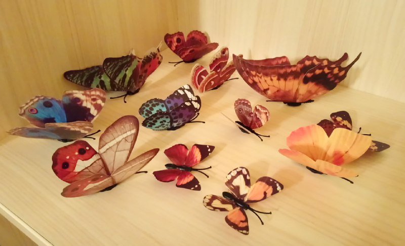 Реалистичные бабочки на магнитах