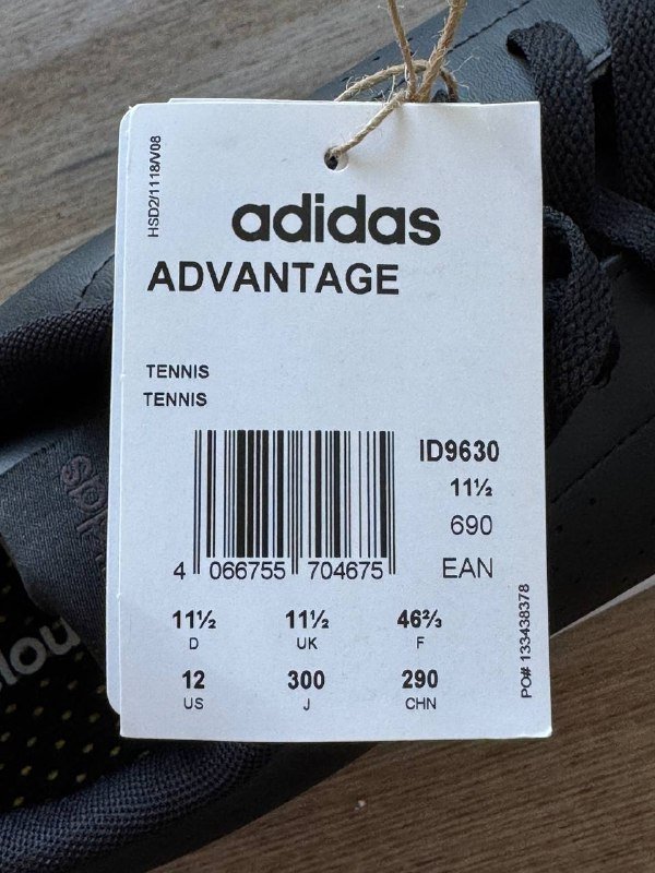 Кеды Adidas черные мужские размер 46 3