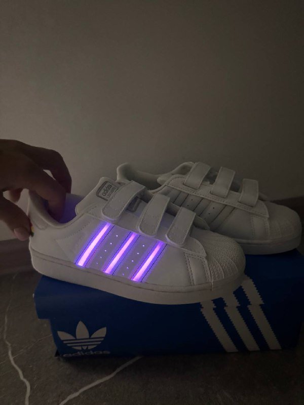 Adidas superstar LED LIGHTS кроссовки женские 2