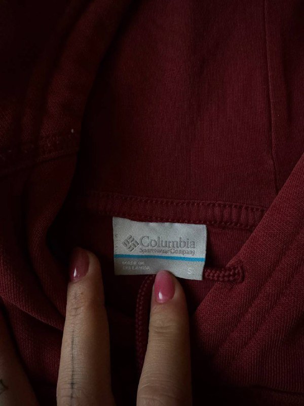 Толстовка Columbia размер S бордовая 2